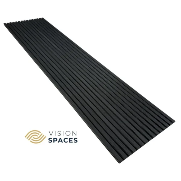 Acoustic Slat Wall Panel Black